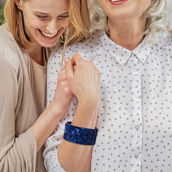 Colorful Acrylic Resin Tortoise Wide Cuff Bracelet for Women - Adjustable Statem - Picture 4 of 7